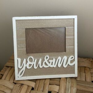 White and Tan 'You & Me' Photo Frame